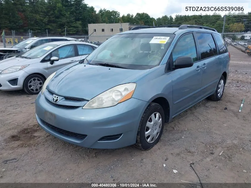 2006 Toyota Sienna Le VIN: 5TDZA23C66S539086 Lot: 40480306