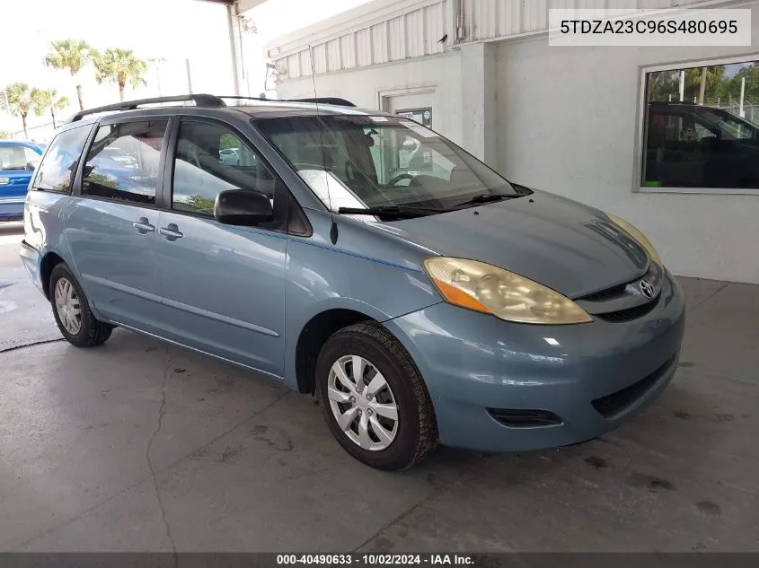 2006 Toyota Sienna Le VIN: 5TDZA23C96S480695 Lot: 40490633