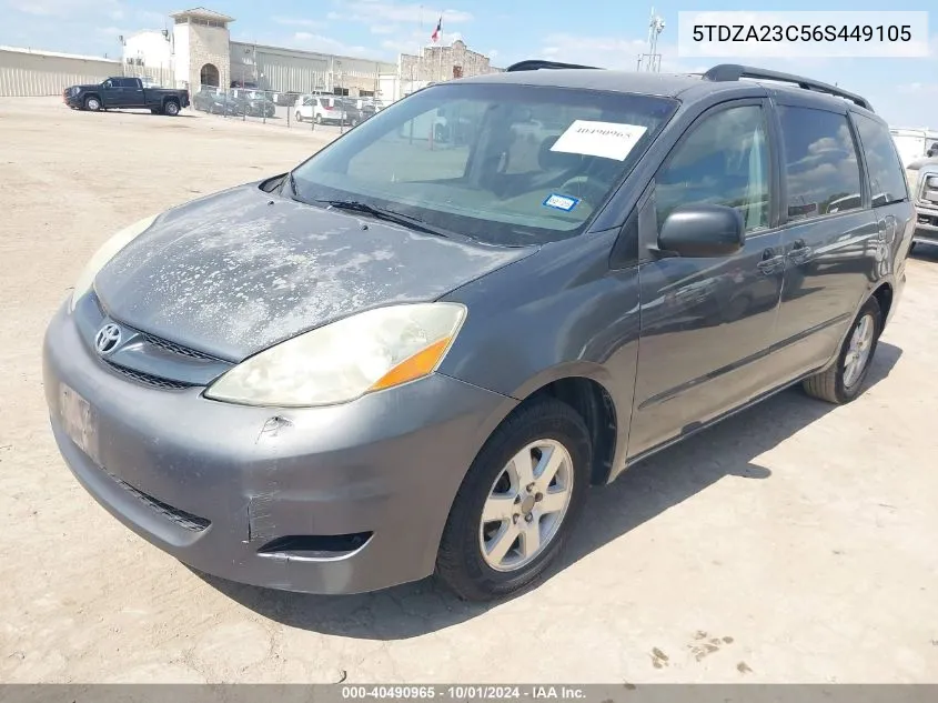 5TDZA23C56S449105 2006 Toyota Sienna Ce