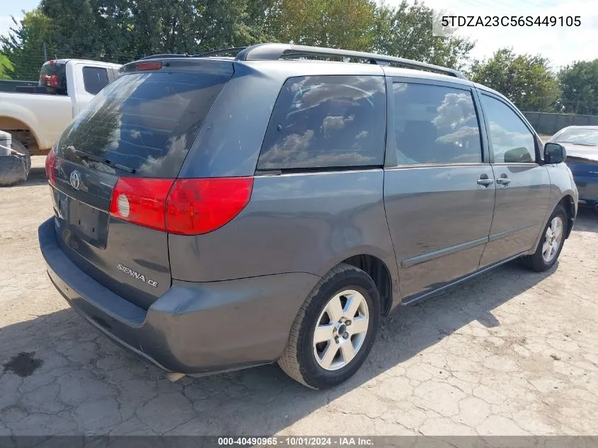 5TDZA23C56S449105 2006 Toyota Sienna Ce