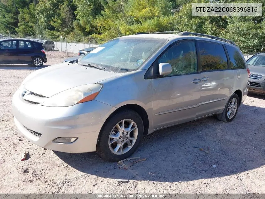 2006 Toyota Sienna Xle VIN: 5TDZA22C06S396816 Lot: 40493764