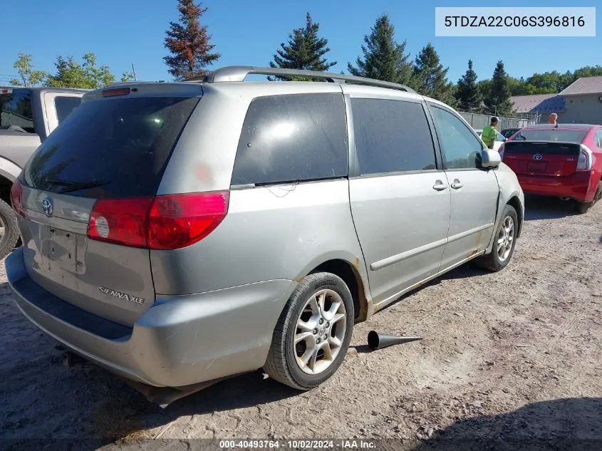 2006 Toyota Sienna Xle VIN: 5TDZA22C06S396816 Lot: 40493764