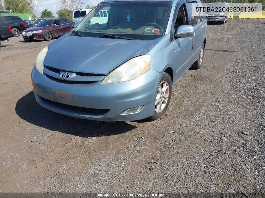 5TDBA22C46S061561 2006 Toyota Sienna Xle