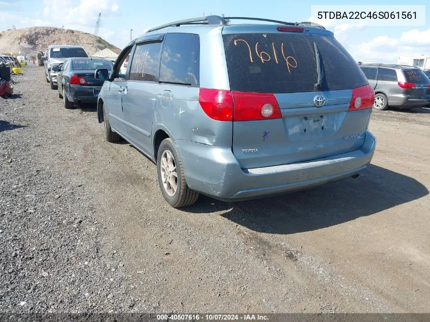 5TDBA22C46S061561 2006 Toyota Sienna Xle