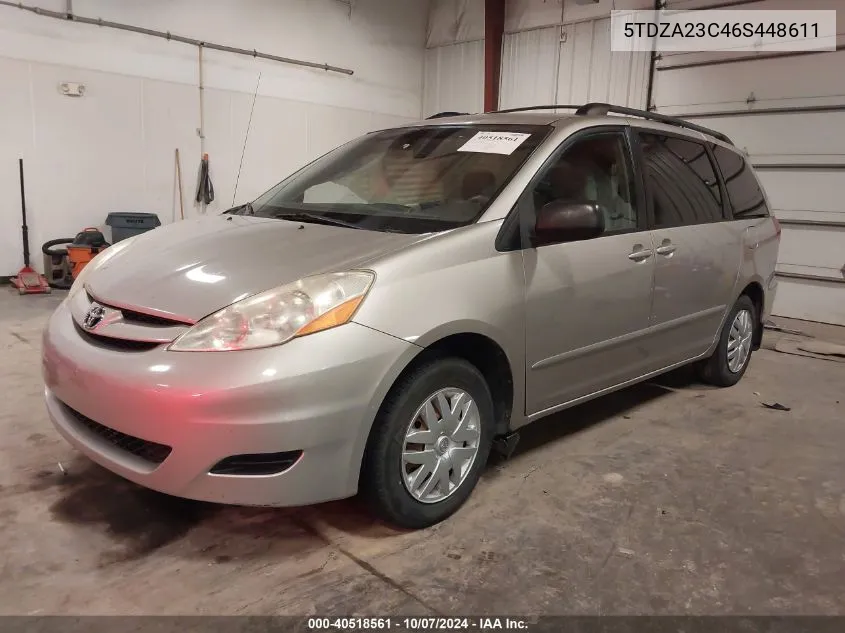 2006 Toyota Sienna Le VIN: 5TDZA23C46S448611 Lot: 40518561