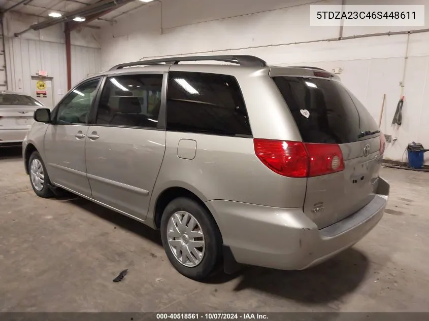 2006 Toyota Sienna Le VIN: 5TDZA23C46S448611 Lot: 40518561