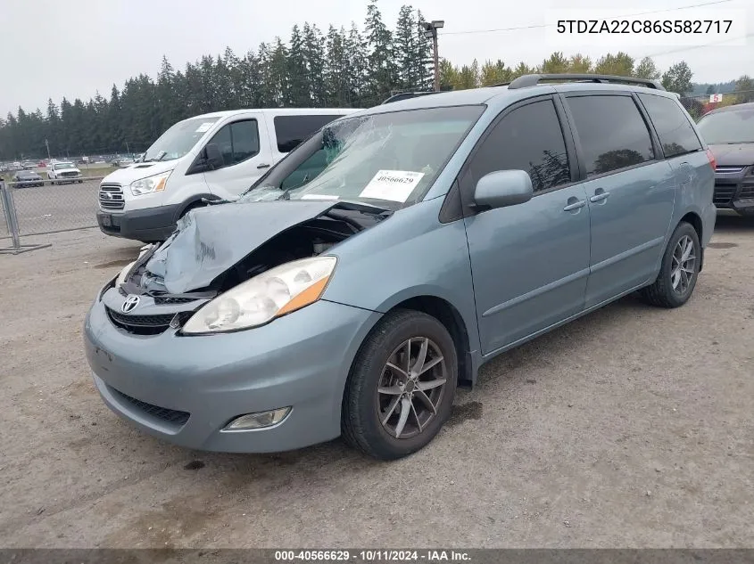 2006 Toyota Sienna Xle VIN: 5TDZA22C86S582717 Lot: 40566629