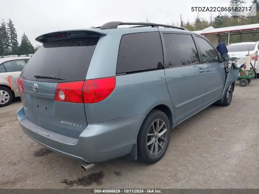 2006 Toyota Sienna Xle VIN: 5TDZA22C86S582717 Lot: 40566629