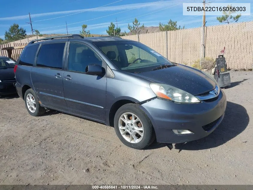 2006 Toyota Sienna Xle/Xle Limited VIN: 5TDBA22C16S056303 Lot: 40585841