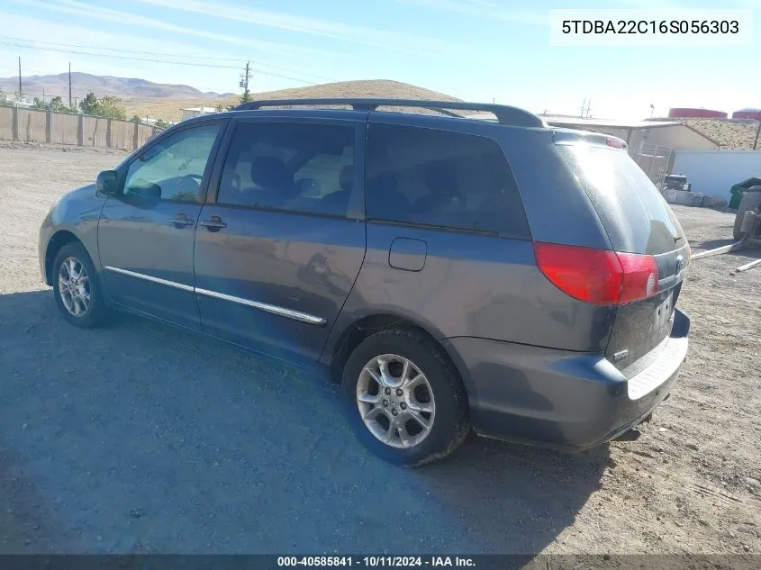 2006 Toyota Sienna Xle/Xle Limited VIN: 5TDBA22C16S056303 Lot: 40585841