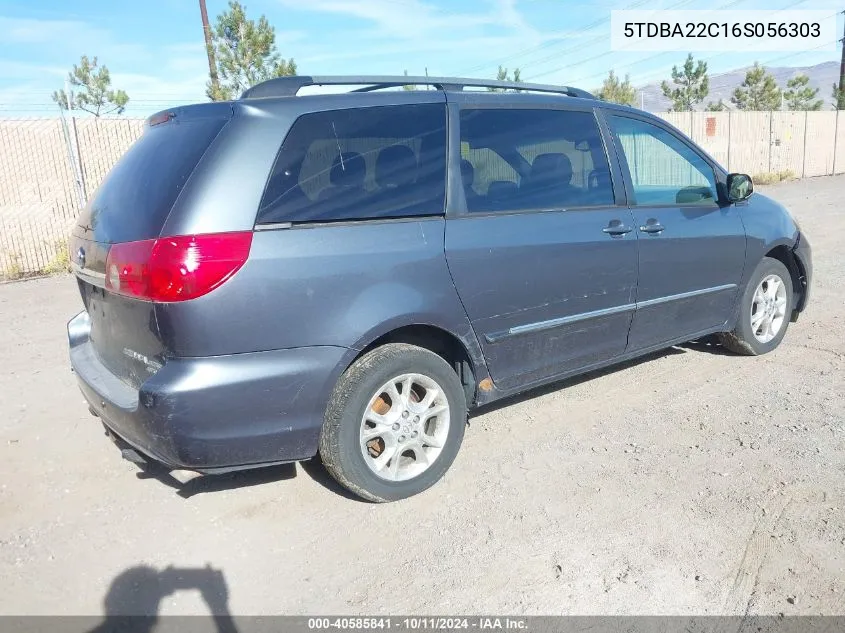 2006 Toyota Sienna Xle/Xle Limited VIN: 5TDBA22C16S056303 Lot: 40585841