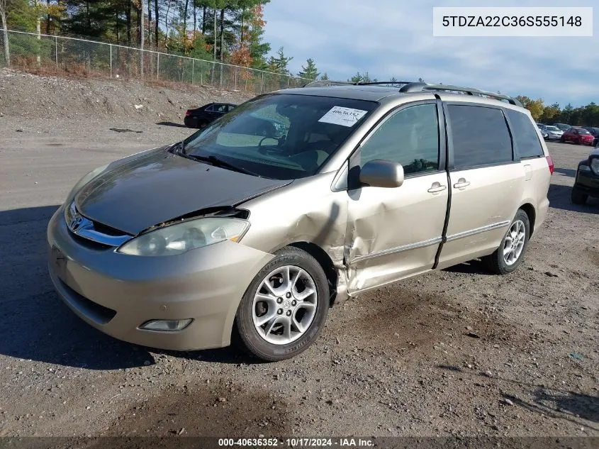 2006 Toyota Sienna Xle Limited VIN: 5TDZA22C36S555148 Lot: 40636352