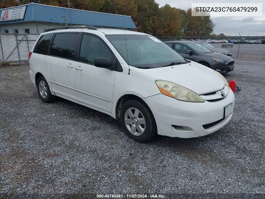 2006 Toyota Sienna Le VIN: 5TDZA23C76S479299 Lot: 40743391