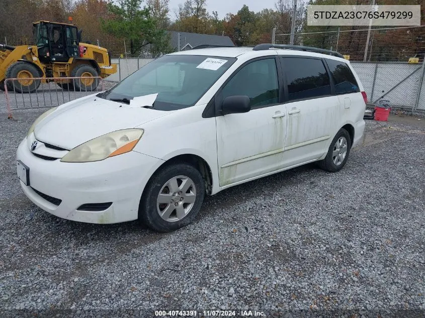 2006 Toyota Sienna Le VIN: 5TDZA23C76S479299 Lot: 40743391