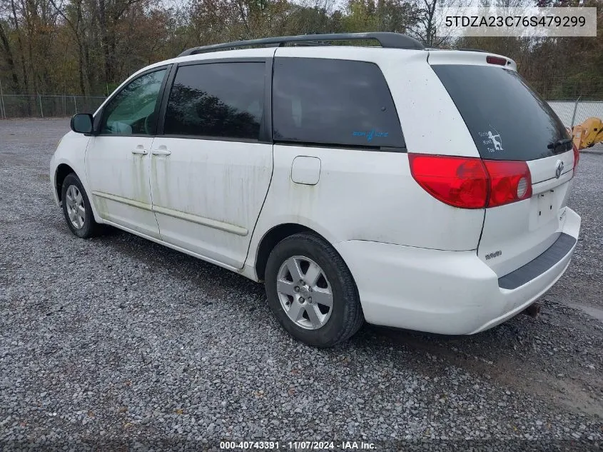 2006 Toyota Sienna Le VIN: 5TDZA23C76S479299 Lot: 40743391