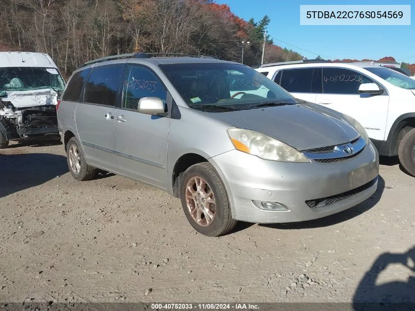 2006 Toyota Sienna Xle Limited VIN: 5TDBA22C76S054569 Lot: 40752033