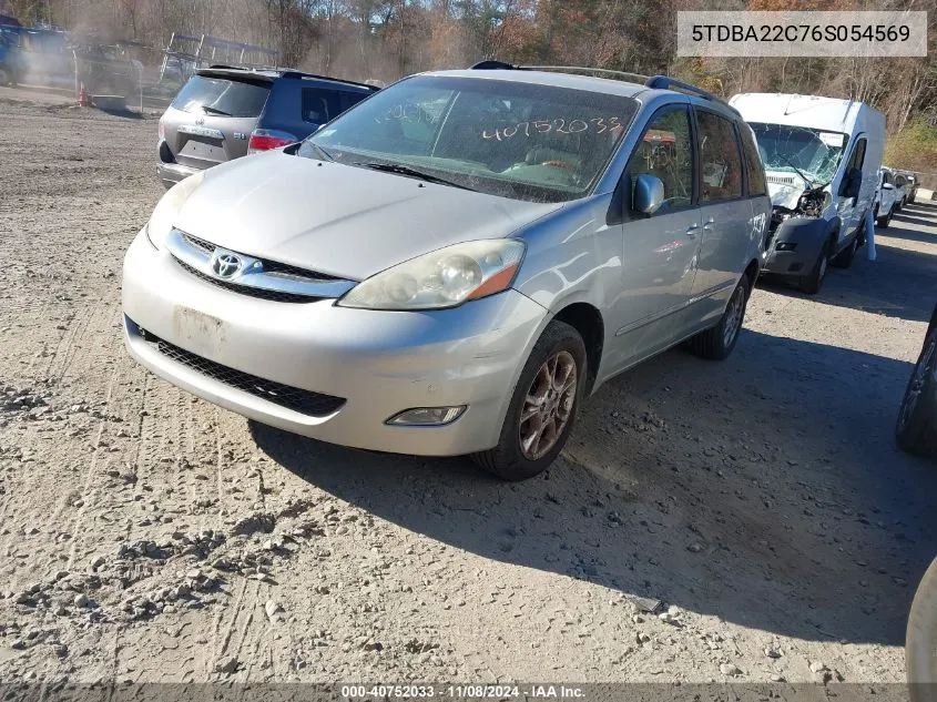 2006 Toyota Sienna Xle Limited VIN: 5TDBA22C76S054569 Lot: 40752033