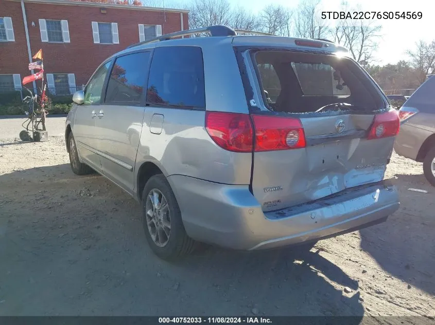 2006 Toyota Sienna Xle Limited VIN: 5TDBA22C76S054569 Lot: 40752033