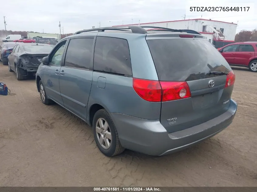 2006 Toyota Sienna Le VIN: 5TDZA23C76S448117 Lot: 40761581