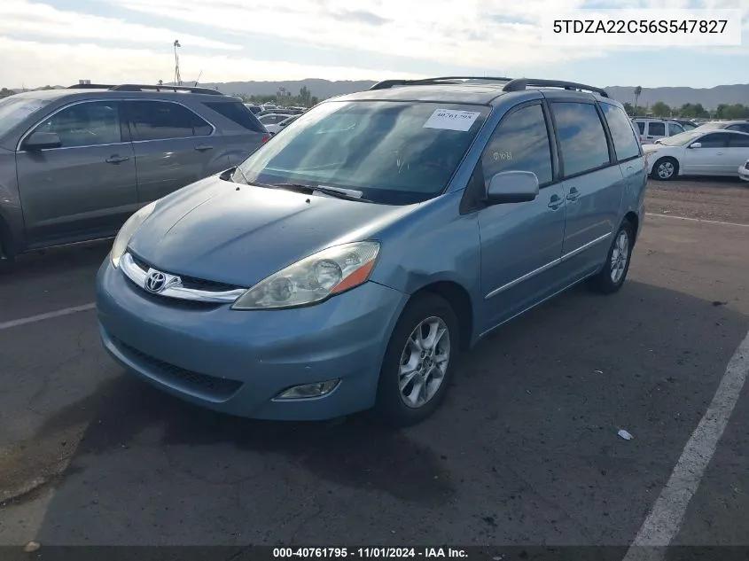 2006 Toyota Sienna Xle Limited VIN: 5TDZA22C56S547827 Lot: 40761795