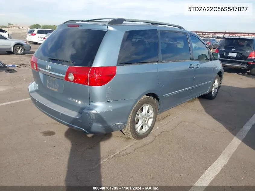 2006 Toyota Sienna Xle Limited VIN: 5TDZA22C56S547827 Lot: 40761795