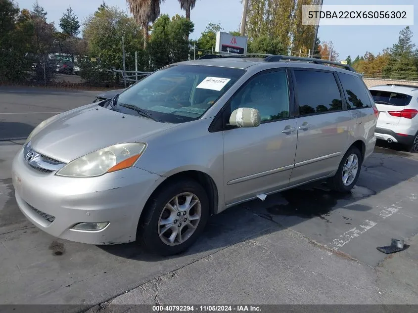 2006 Toyota Sienna Xle Limited VIN: 5TDBA22CX6S056302 Lot: 40792294