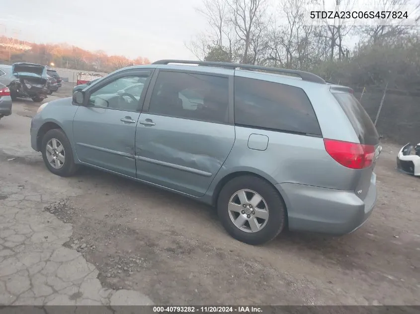 2006 Toyota Sienna Le VIN: 5TDZA23C06S457824 Lot: 40793282