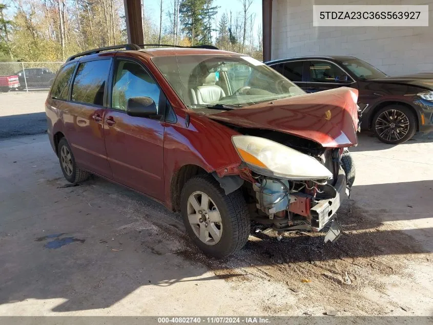 2006 Toyota Sienna Le VIN: 5TDZA23C36S563927 Lot: 40802740