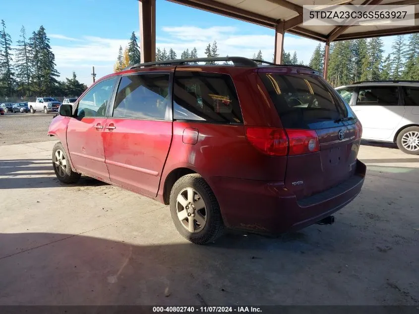 2006 Toyota Sienna Le VIN: 5TDZA23C36S563927 Lot: 40802740