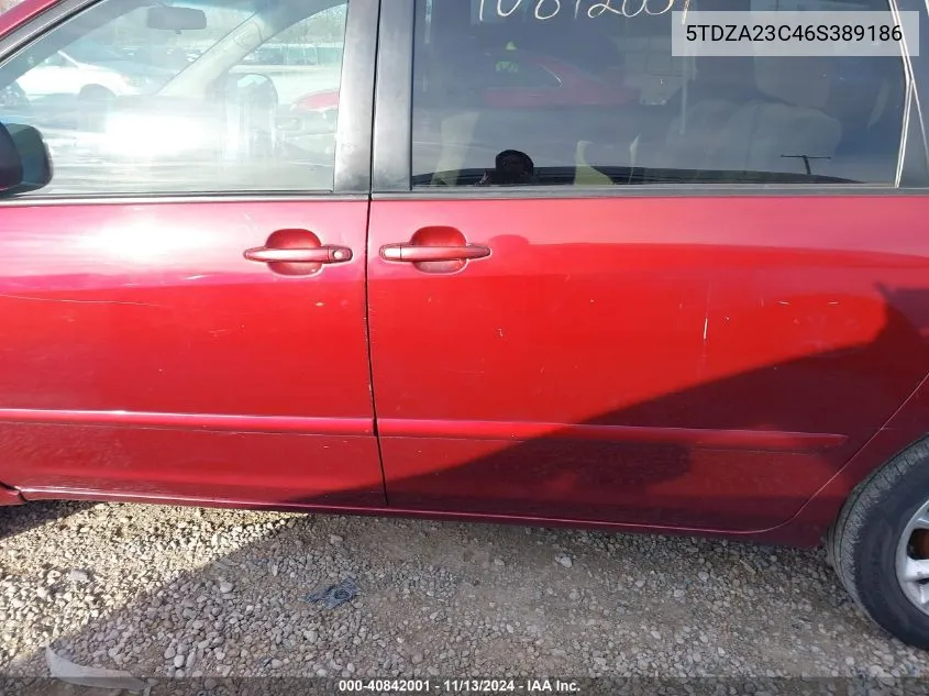 5TDZA23C46S389186 2006 Toyota Sienna Le