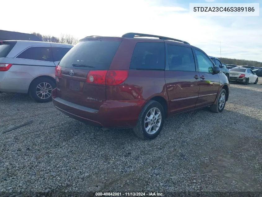 5TDZA23C46S389186 2006 Toyota Sienna Le