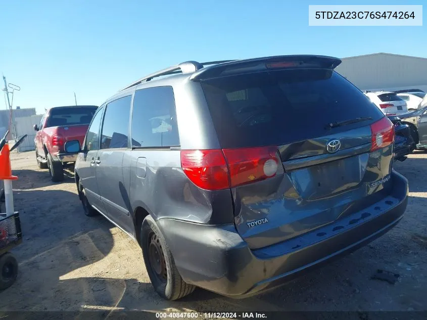 5TDZA23C76S474264 2006 Toyota Sienna Le