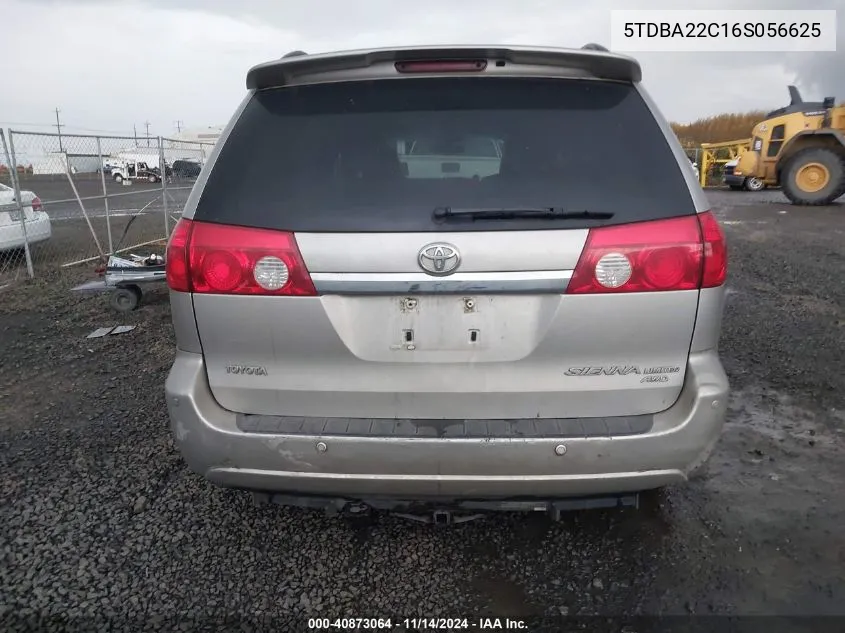 5TDBA22C16S056625 2006 Toyota Sienna Xle Limited