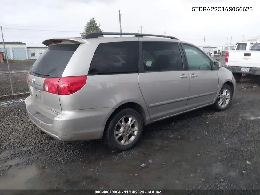 5TDBA22C16S056625 2006 Toyota Sienna Xle Limited