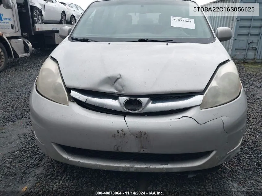 5TDBA22C16S056625 2006 Toyota Sienna Xle Limited