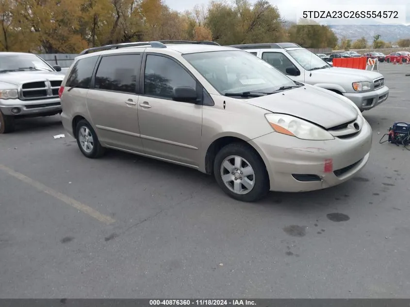 2006 Toyota Sienna Le VIN: 5TDZA23C26S554572 Lot: 40876360