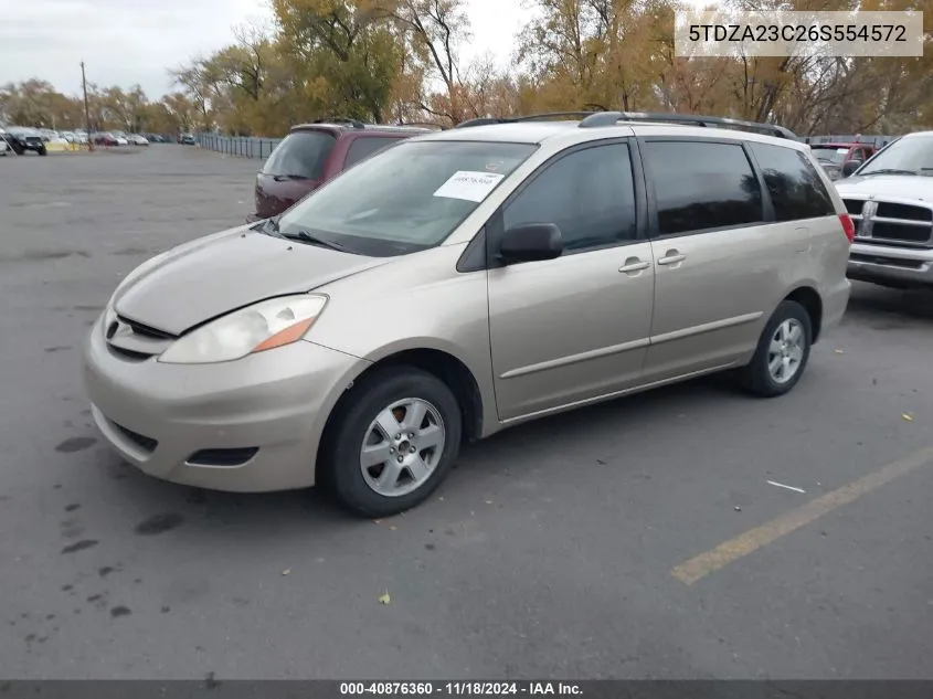 2006 Toyota Sienna Le VIN: 5TDZA23C26S554572 Lot: 40876360