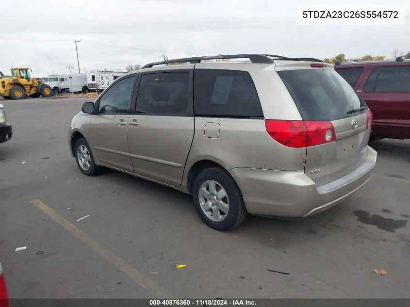 2006 Toyota Sienna Le VIN: 5TDZA23C26S554572 Lot: 40876360