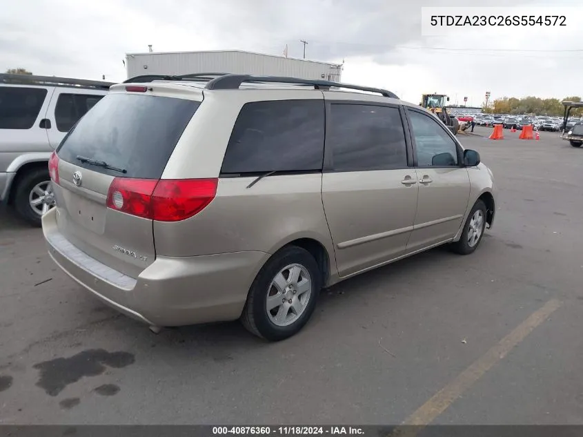 2006 Toyota Sienna Le VIN: 5TDZA23C26S554572 Lot: 40876360