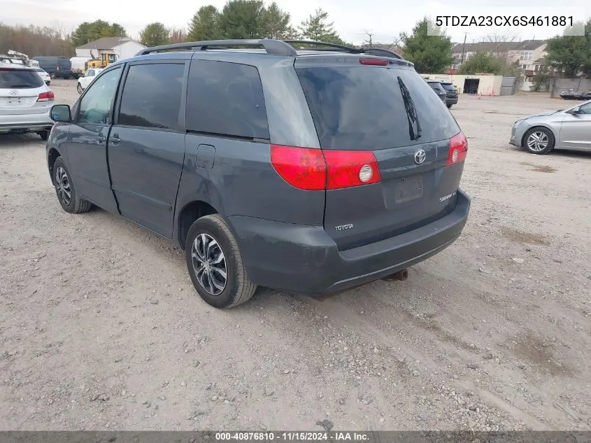 2006 Toyota Sienna Le VIN: 5TDZA23CX6S461881 Lot: 40876810