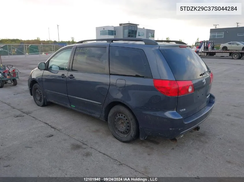 2007 Toyota Sienna Ce 7 Passenger/Ce 8 Passenger VIN: 5TDZK29C37S044284 Lot: 12101940