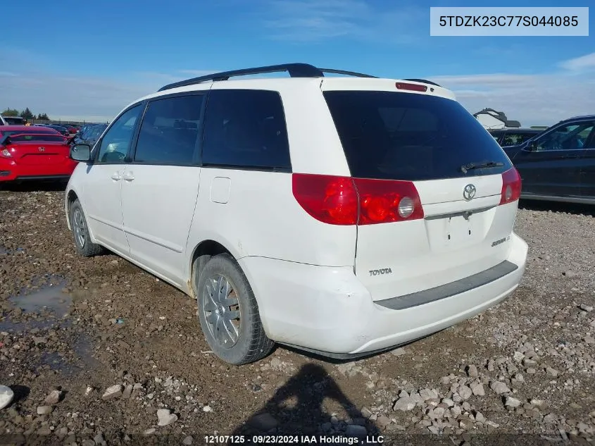 5TDZK23C77S044085 2007 Toyota Sienna Ce/Le