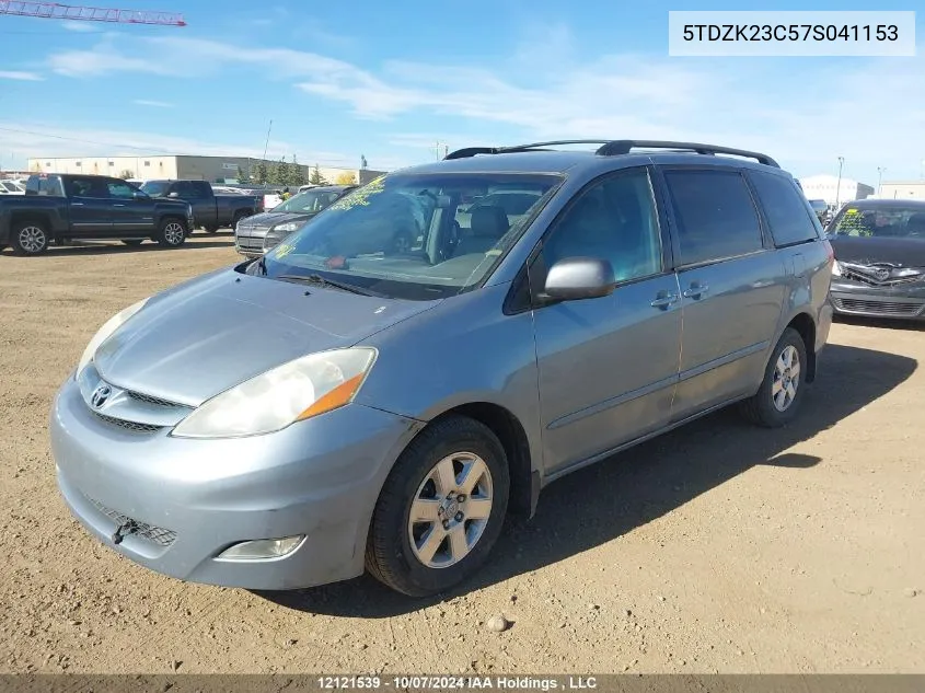 2007 Toyota Sienna Ce/Le VIN: 5TDZK23C57S041153 Lot: 12121539