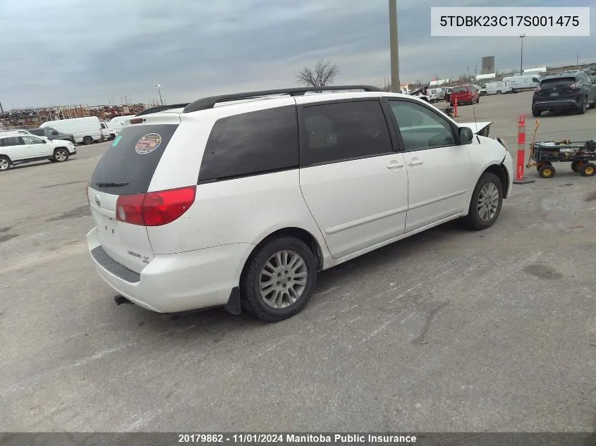 2007 Toyota Sienna Le V6 VIN: 5TDBK23C17S001475 Lot: 20179862