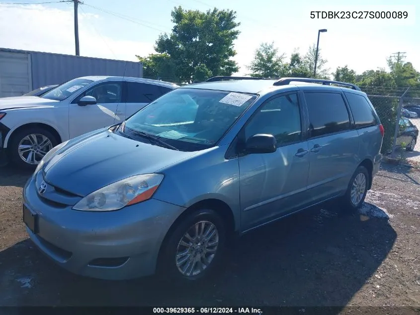 5TDBK23C27S000089 2007 Toyota Sienna Le