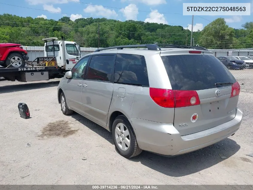 5TDZK22C27S048563 2007 Toyota Sienna Xle