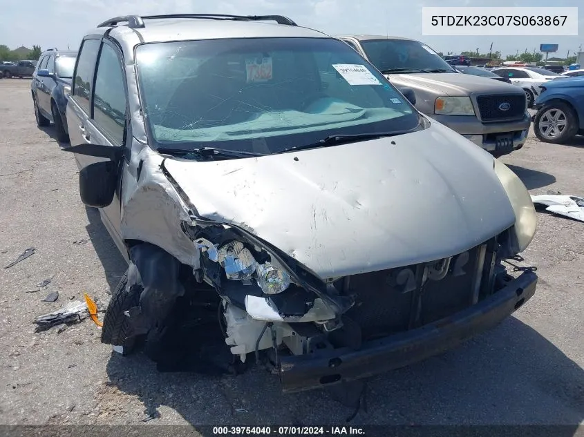 5TDZK23C07S063867 2007 Toyota Sienna Le