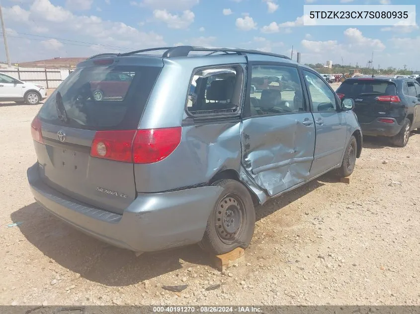 5TDZK23CX7S080935 2007 Toyota Sienna Ce