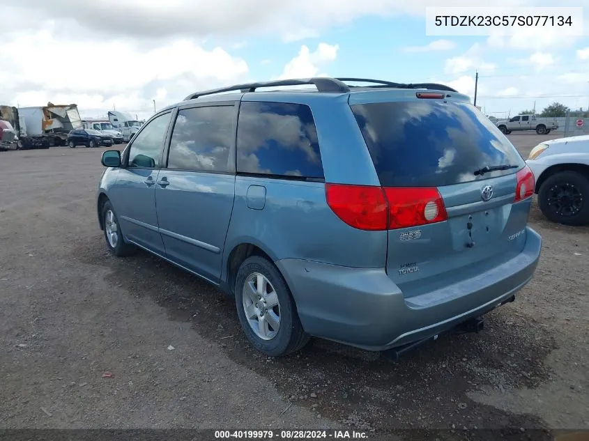 2007 Toyota Sienna Le VIN: 5TDZK23C57S077134 Lot: 40199979