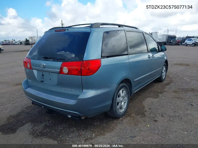 5TDZK23C57S077134 2007 Toyota Sienna Le